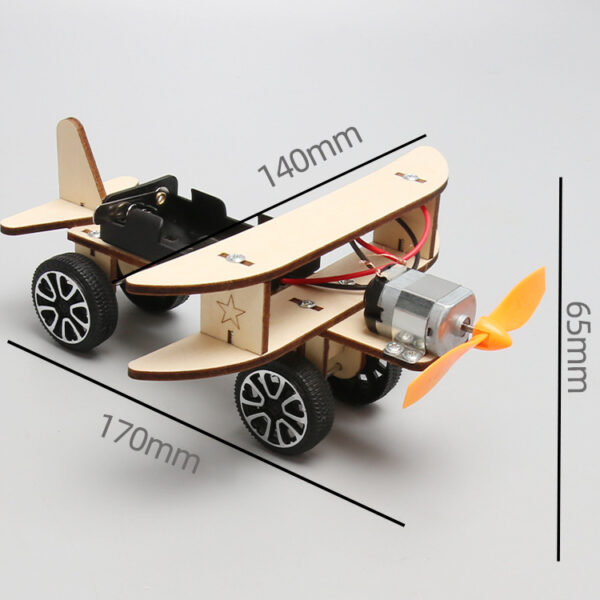 Wooden DIY Airplane Kids Puzzles Helicopter School Projects Experiment Kits Science Toys For Children Education - Image 6