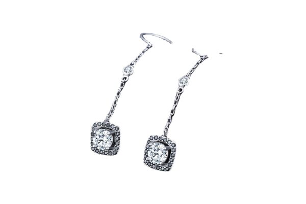 Light Luxury Long Copper Plated Zircon Earrings - Image 2