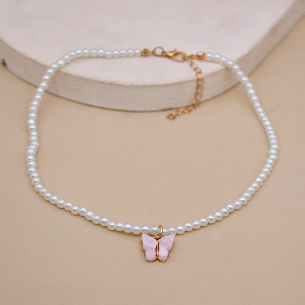 European And American Opal Bow Knot Pearl Necklace Women - Image 8