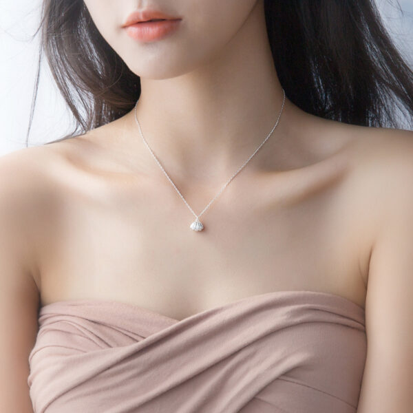 Personalized Simple S925 Silver Shell Necklace For Women - Image 3