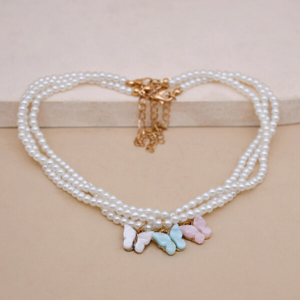 European And American Opal Bow Knot Pearl Necklace Women - Image 4