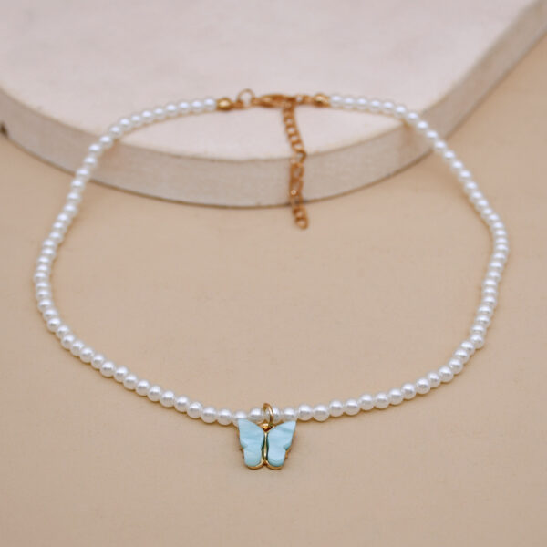 European And American Opal Bow Knot Pearl Necklace Women - Image 6